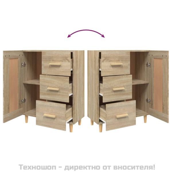 Сайдборд, дъб сонома, 69,5x34x90 см, инженерно дърво