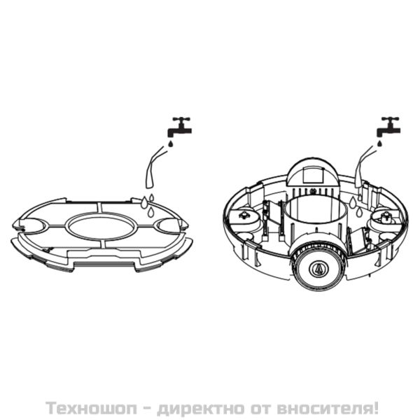 Безжичен робот за почистване на басейни, 27 W