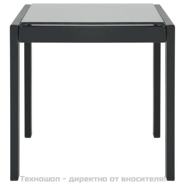 Шезлонги, 2 бр, с масичка, textilene и стомана