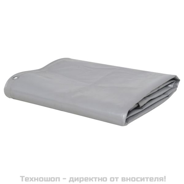 Брезентово платнище, 650 г/м², 4x5 м, сиво