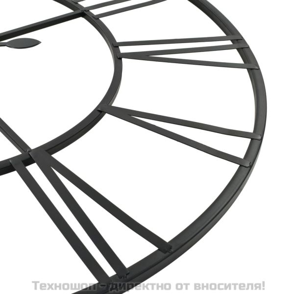 Винтидж стенен часовник с кварцов механизъм, метал, 80 см, XXL