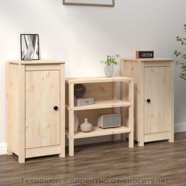 Сайдборди, 2 бр, 39x35x80 см, бор масив