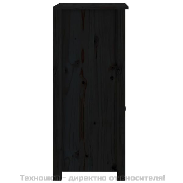 Сайдборди, 2 бр, черни, 40x35x80 см, бор масив