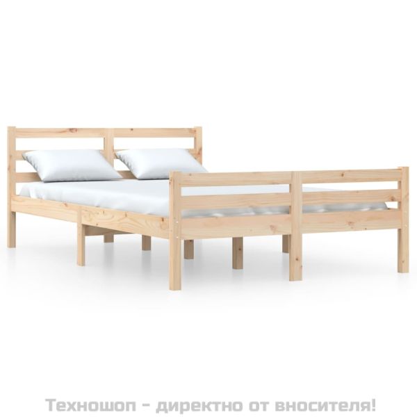 Рамка за легло, дърво масив, 150x200 cм, King Size
