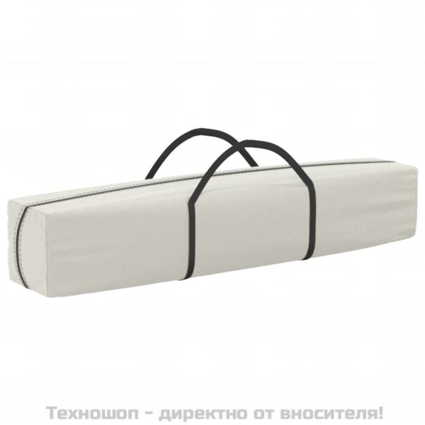 Сгъваема парти палатка със странични стени, кремава, 2x2 м