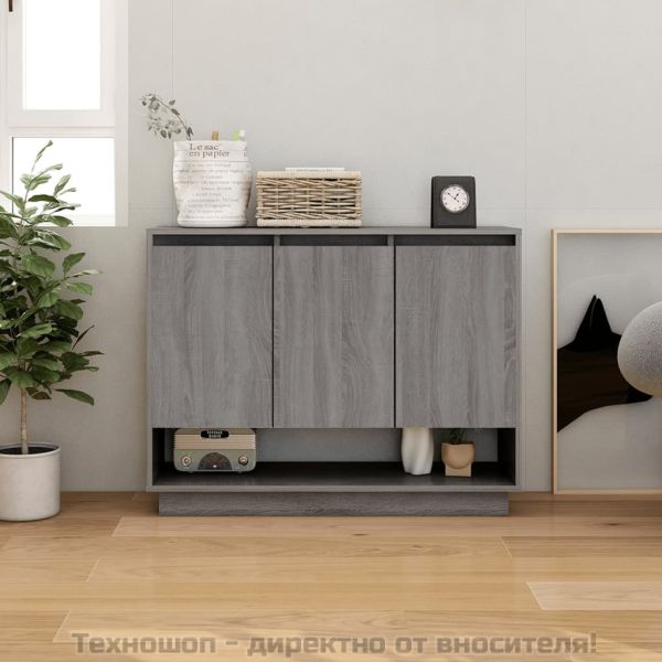 Сайдборд, сив сонома, 97x31x75 см, инженерно дърво