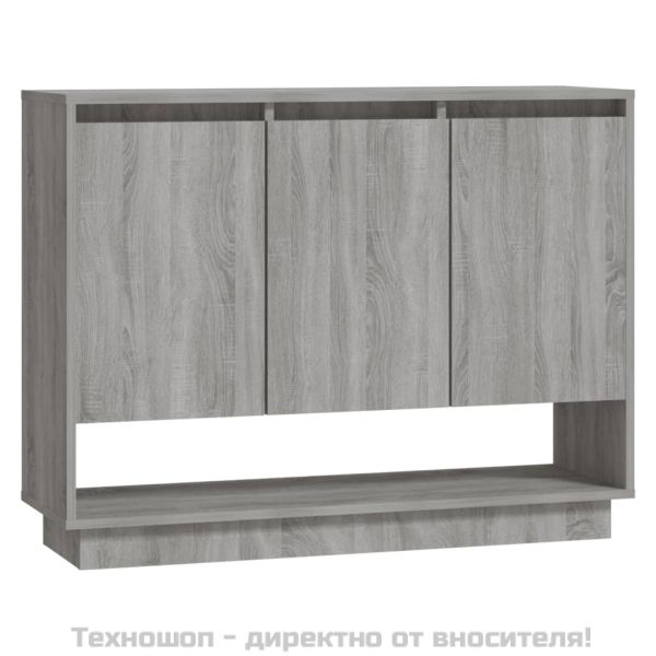Сайдборд, сив сонома, 97x31x75 см, инженерно дърво