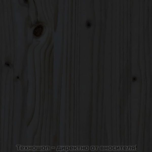 Пейка за обувки черна 110x38x45,5 см масивна борова дървесина