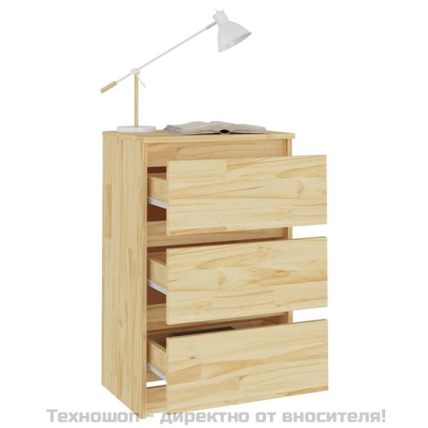 Нощни шкафчета, 2 бр, 40x29,5x64 см, бор масив