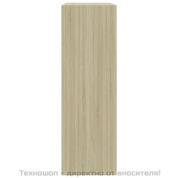 Етажерка за книги, сонома дъб, 60x24x76 см, инженерно дърво