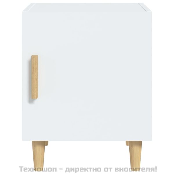 Нощни шкафчета, 2 бр, бели, инженерно дърво