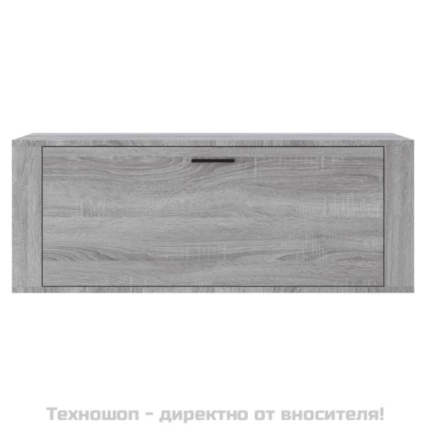 Шкаф за обувки, сив сонома, 100x35x38 см, инженерно дърво