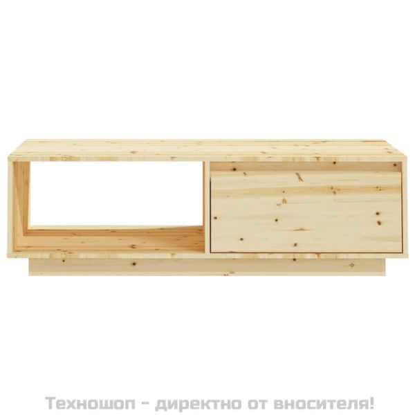 Маса за кафе, 110x50x33,5 см, чамово дърво масив