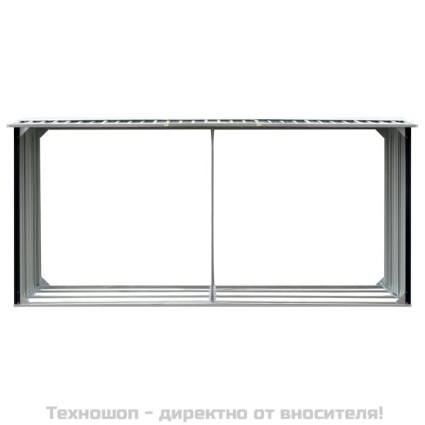 Навес за дърва, поцинкована стомана, 330x92x153 см, антрацит
