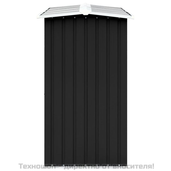 Навес за дърва, поцинкована стомана, 330x92x153 см, антрацит