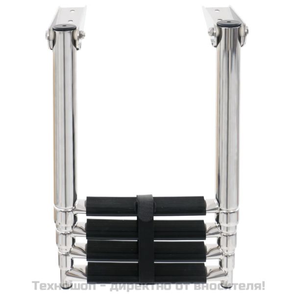 Сгъваема стълба, 4 стъпала, неръждаема стомана