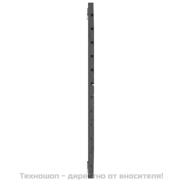 Стенна табла за спалня, сива, 81x3x91,5 см, борово дърво масив