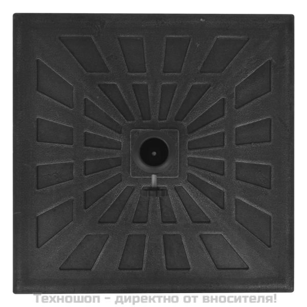 Основа за чадър, квадратна, смола, черна, 19 кг