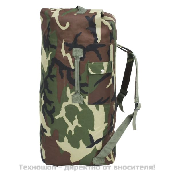 Мешка, войнишки стил, 85 л, камуфлажна