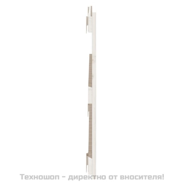 Стенна табла за спалня, бяла, 95,5x3x60 см, борово дърво масив