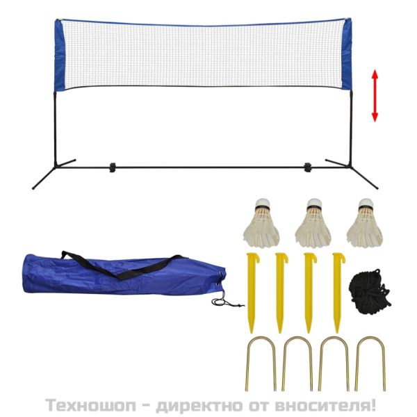 VidaXL Бадминтон мрежа с перца, 300x155 cм