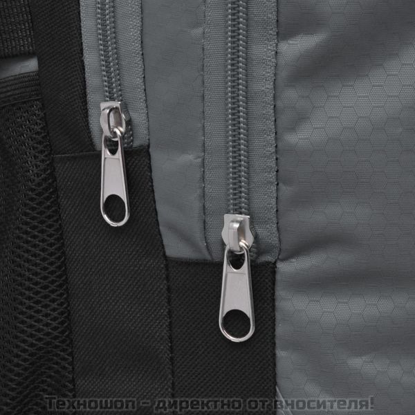 Раница, ученическа, 40 л, черно и сиво