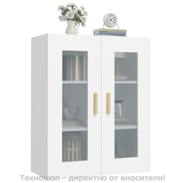 Окачен стенен шкаф, бял, 69,5x34x90 см