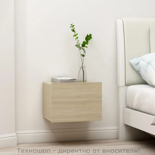 Нощни шкафчета, дъб сонома, 2 бр, 40x30x30 см, инженерно дърво