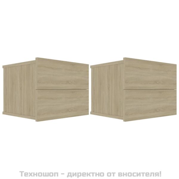 Нощни шкафчета, дъб сонома, 2 бр, 40x30x30 см, инженерно дърво