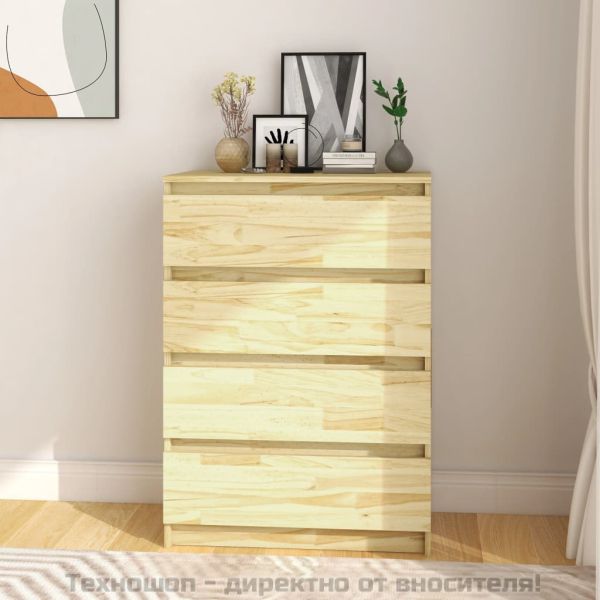 Страничен шкаф, 60x36x84 см, бор масив