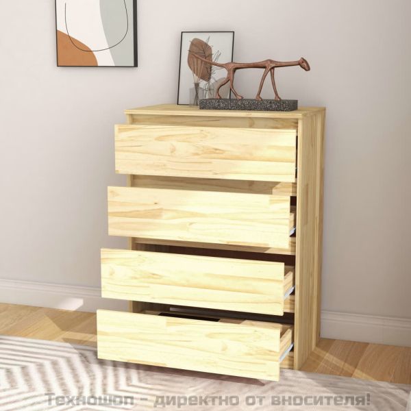 Страничен шкаф, 60x36x84 см, бор масив