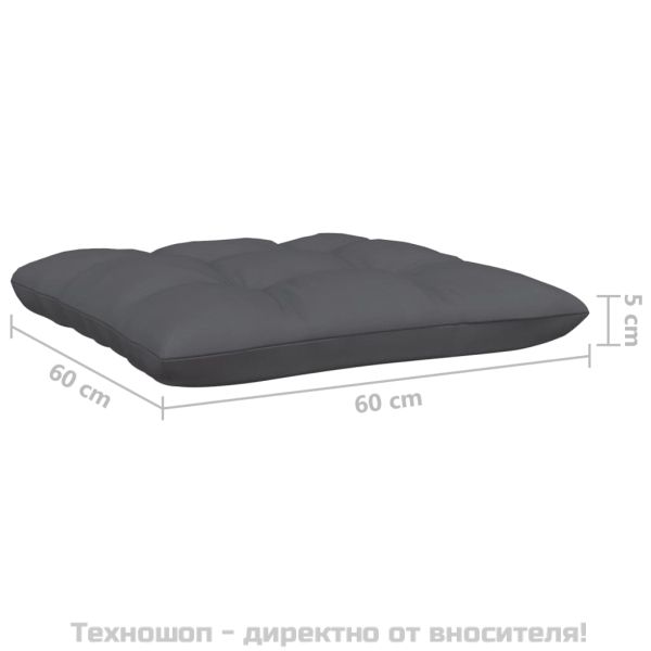 Градински среден диван с възглавници, бял, бор масив