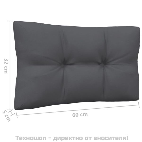 Градински среден диван с възглавници, бял, бор масив