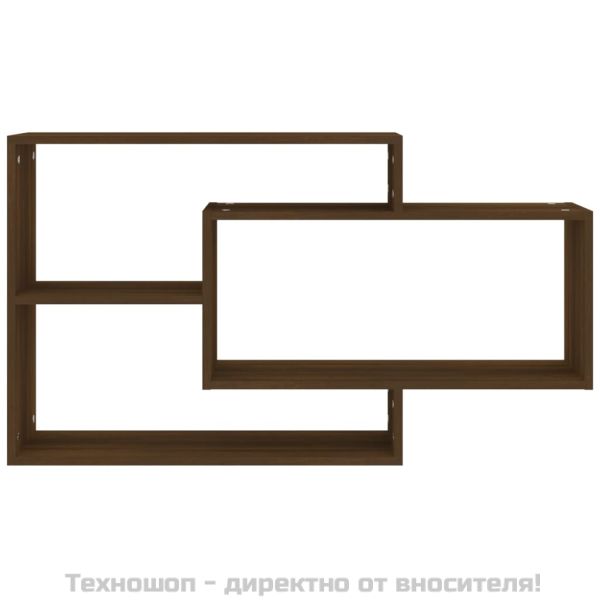 Стенен рафт, кафяв дъб, 104x20x58,5 см, инженерно дърво