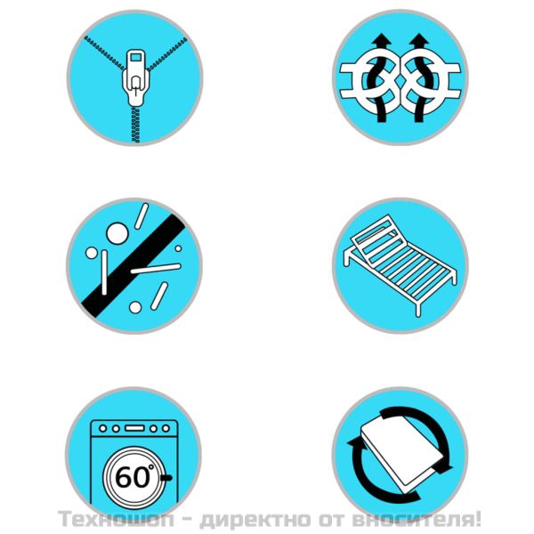 Топ матрак за боксспринг легло 200x180x5 см, със средна мекота