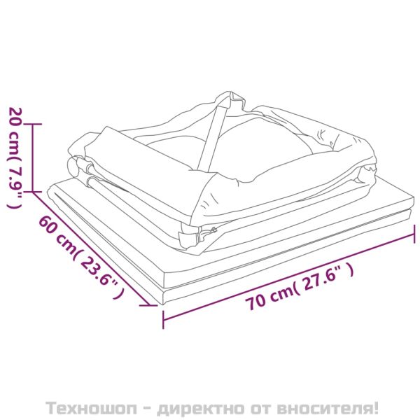 Бебешка кошара с матрак, нейви, ленен плат