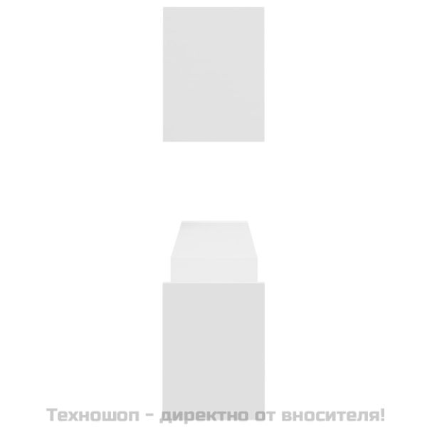 Стенни рафтове, 2 бр, бели, 100x15x20 см, инженерно дърво
