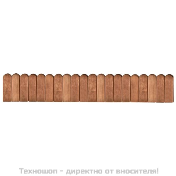 Палисади за градина, кафяви, 120 см, импрегниран бор