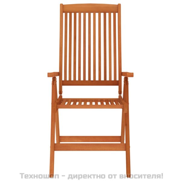 Сгъваеми градински столове 4 бр масивно дърво евкалипт