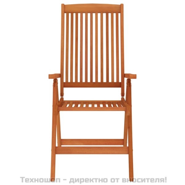 Сгъваеми градински столове 8 бр масивно дърво евкалипт