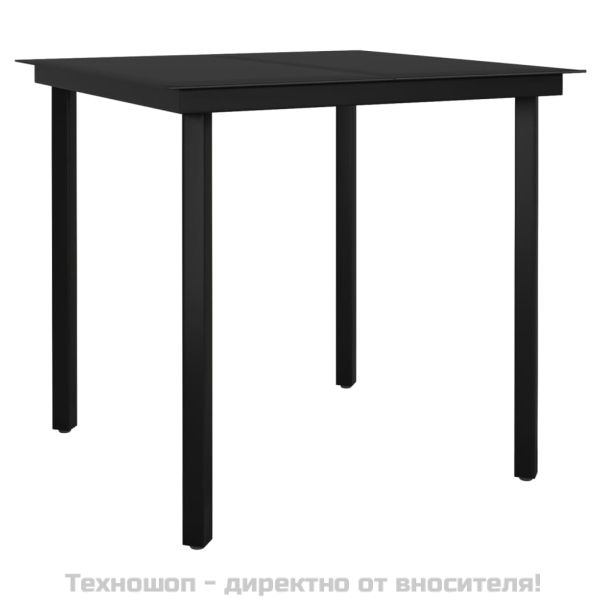 Градински комплект с възглавници 5 части полиратан и стъкло