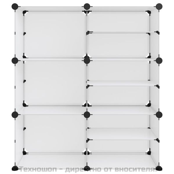 Етажерка за обувки, прозрачна, 84x31,5x93 см, PP