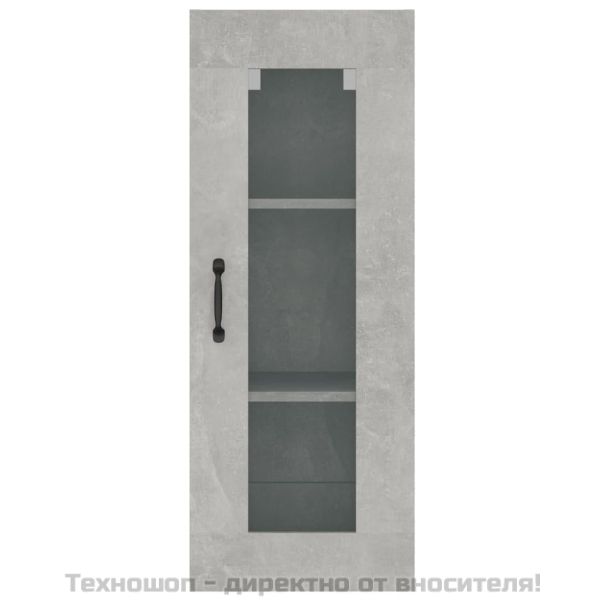 Окачен стенен шкаф, Бетонно сиво, 34,5x34x90 см