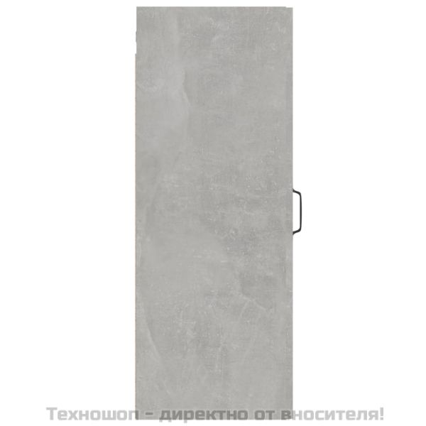 Окачен стенен шкаф, Бетонно сиво, 34,5x34x90 см