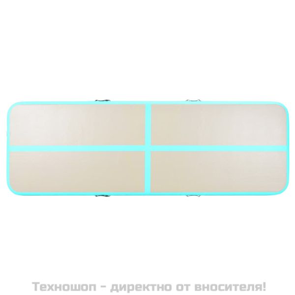 Надуваем дюшек за гимнастика с помпа, 800x100x10 см, PVC, зелен