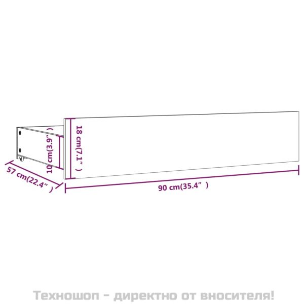 Чекмеджета за легло, 4 бр, бели, бор масив