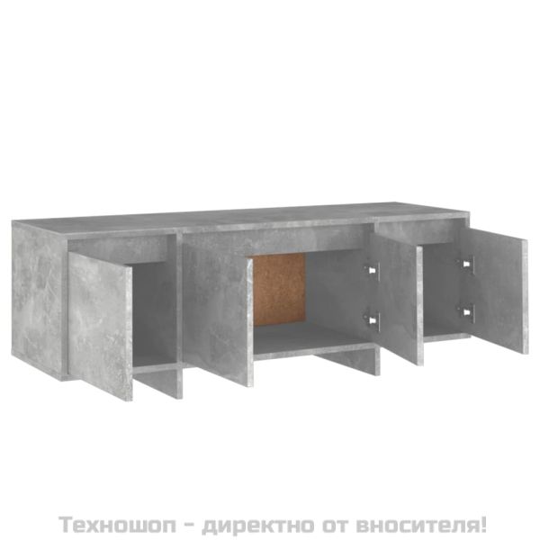 ТВ шкаф, бетонно сиво, 120x30x40,5 см, инженерно дърво