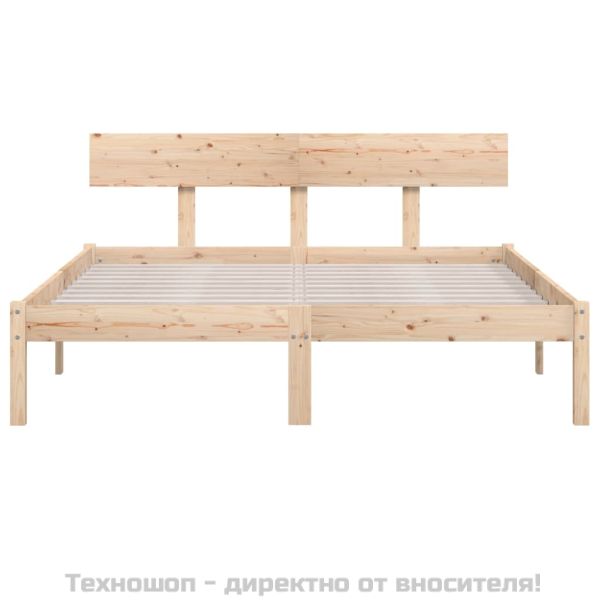 Рамка за легло, бор масив, 150x200 см, King Size