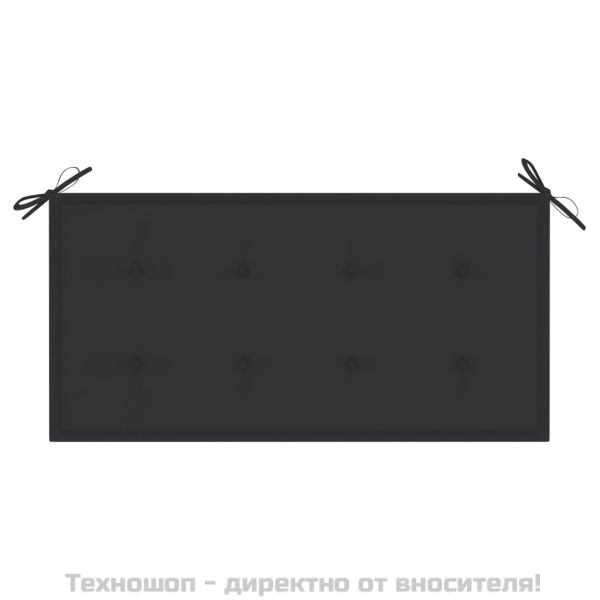 Възглавница за градинска пейка антрацит 100x50x4см оксфорд плат