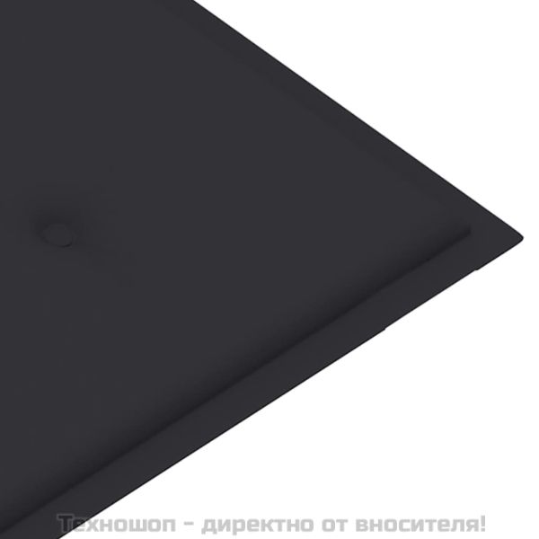 Възглавница за градинска пейка антрацит 100x50x4см оксфорд плат